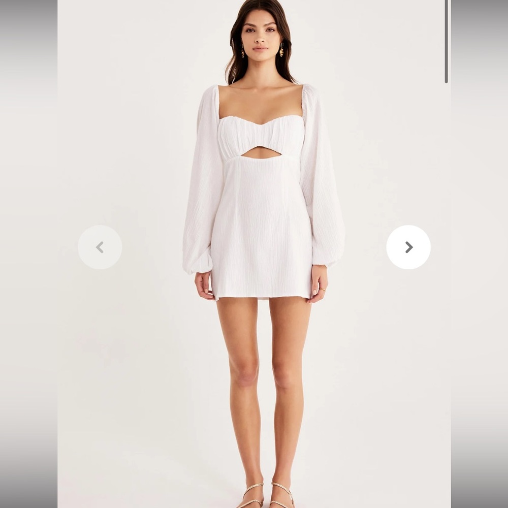 Rumer Camille mini dress white NWT Large